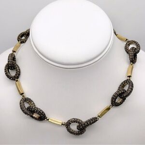 J. Crew Gold Pave Links Necklace